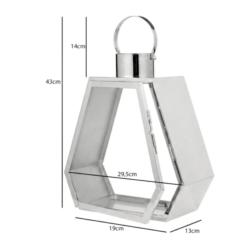 Lanterna decorativa PALACE 43 cm, cromo lucido