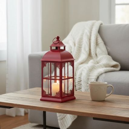 Lanterna decorativa REDY 42 cm rossa