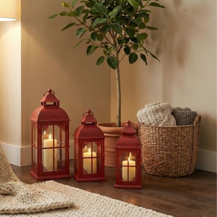 Lanterna decorativa REDY 42 cm rossa