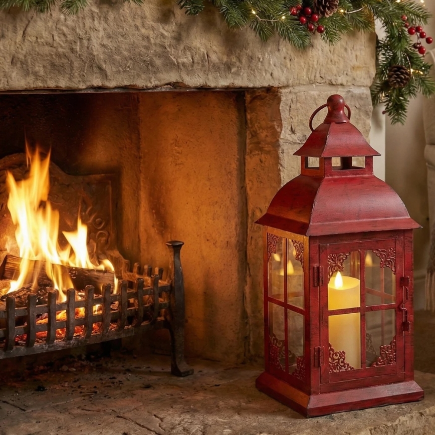 Lanterna decorativa REDY 56 cm rossa