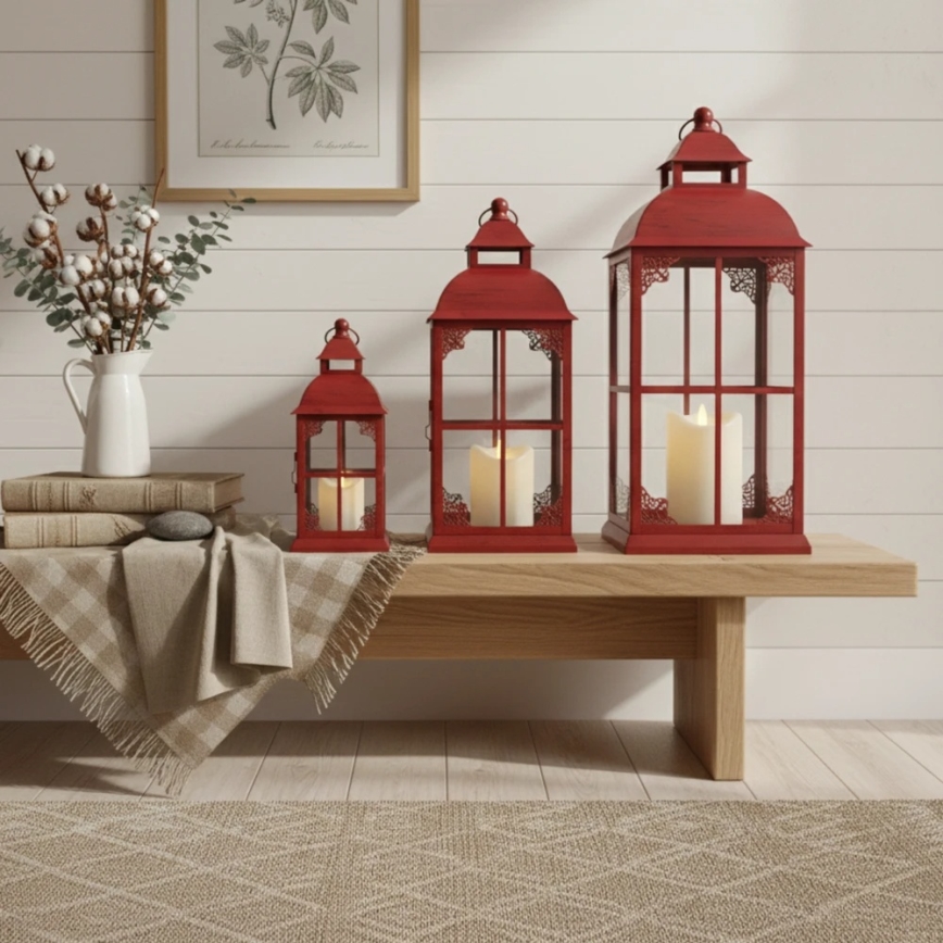 Lanterna decorativa REDY 56 cm rossa