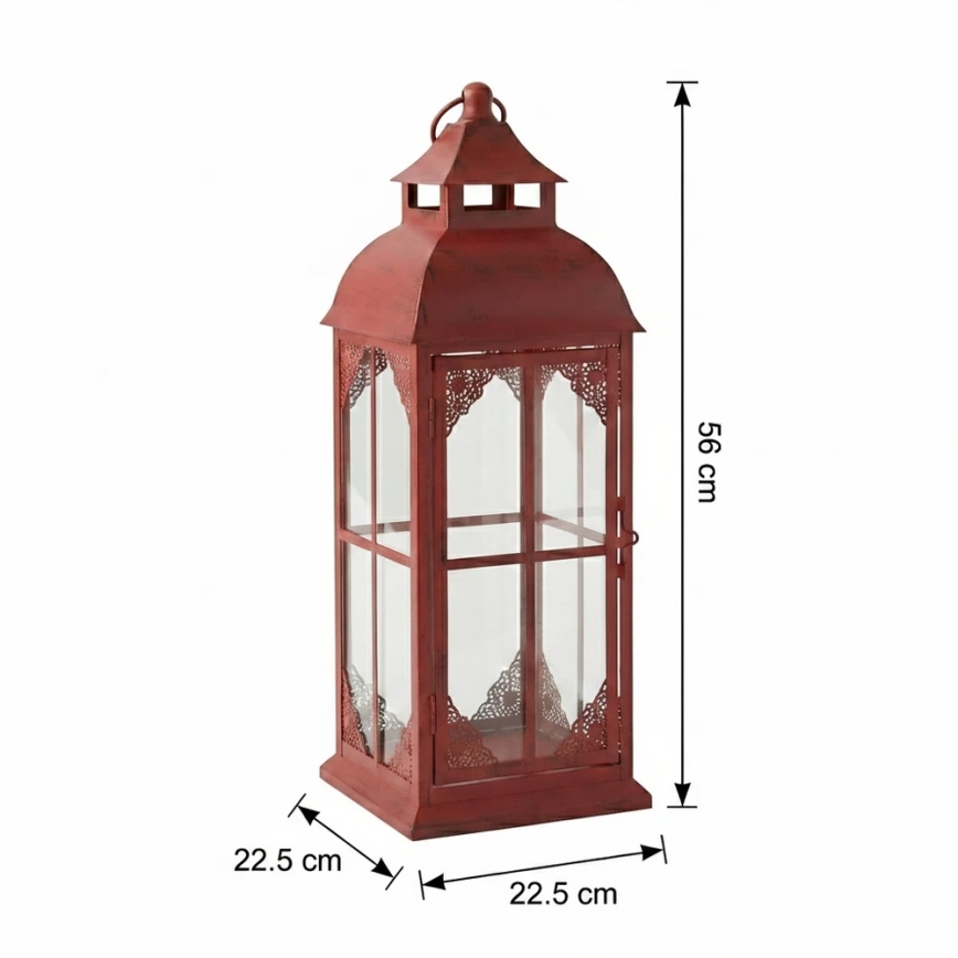 Lanterna decorativa REDY 56 cm rossa
