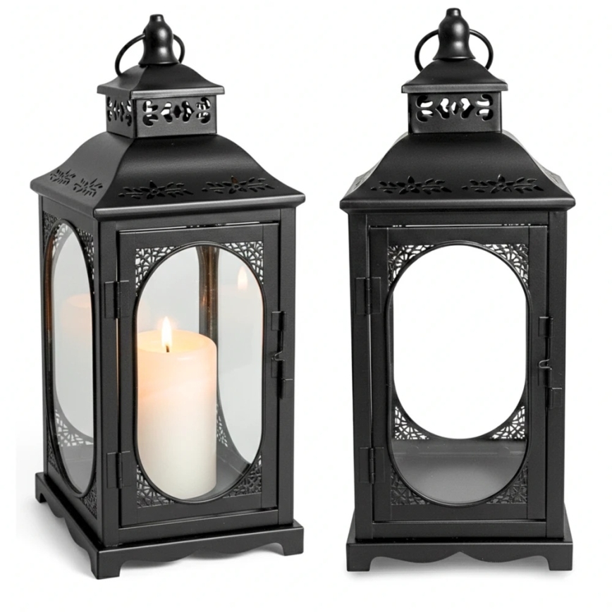 Lanterna decorativa ROSEHILL 54,5 cm nera