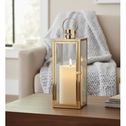 Lanterna decorativa TOWER 29 cm, finitura oro