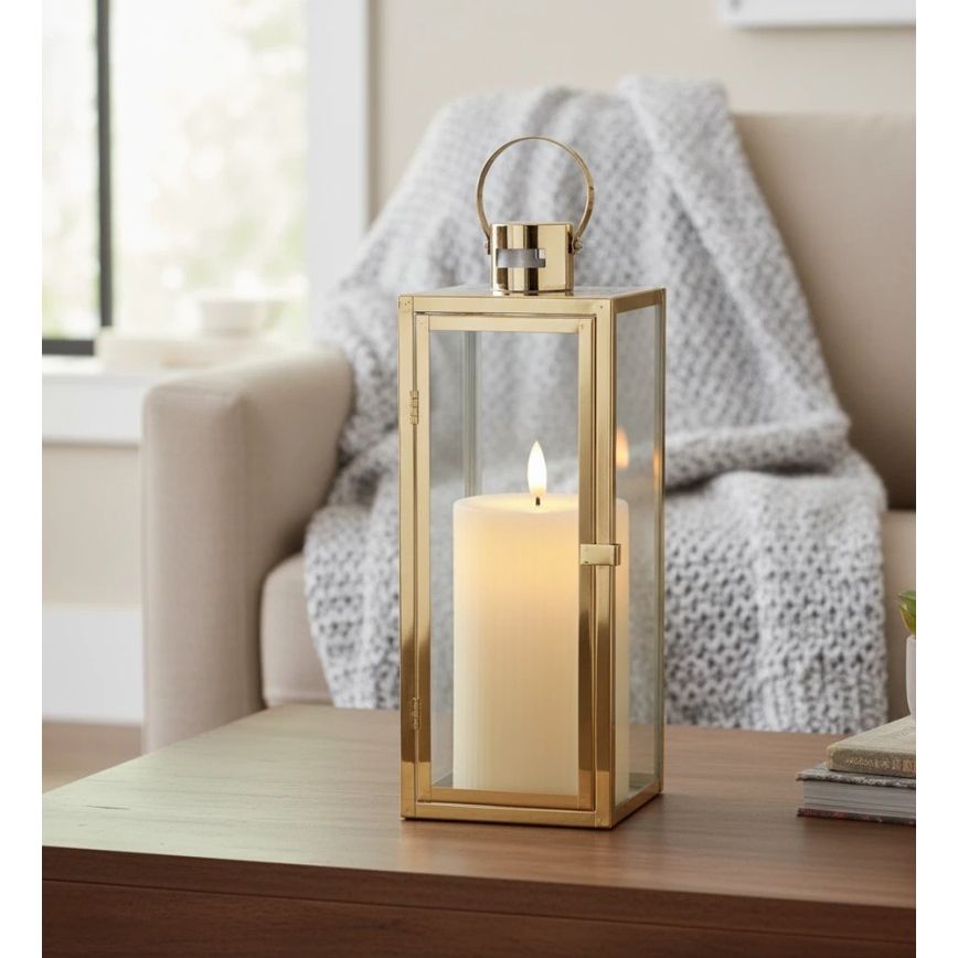 Lanterna decorativa TOWER 29 cm, finitura oro