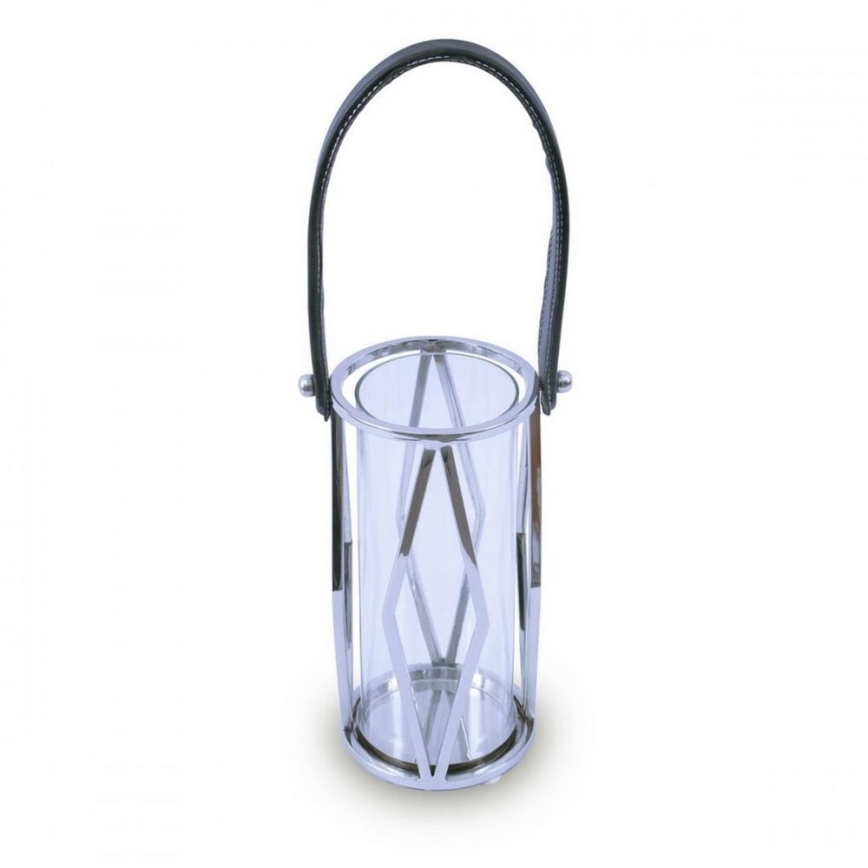 Lanterna FRAGIL 26 cm cromo lucido/nero