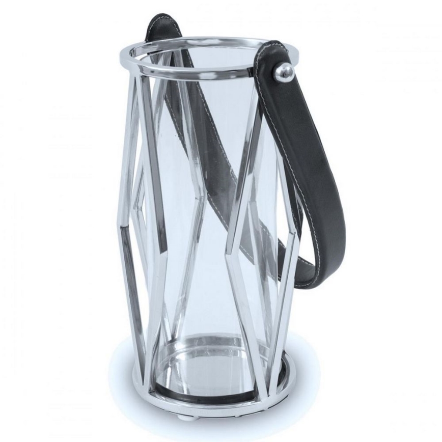 Lanterna FRAGIL 26 cm cromo lucido/nero