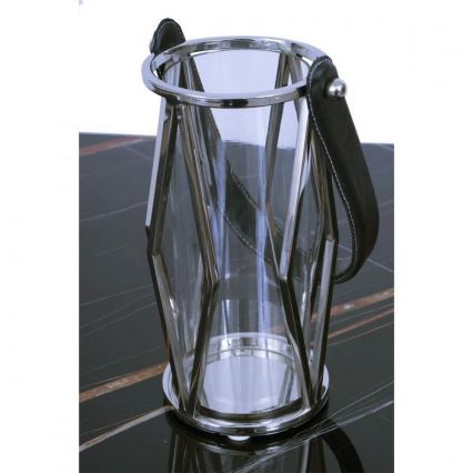 Lanterna FRAGIL 26 cm cromo lucido/nero