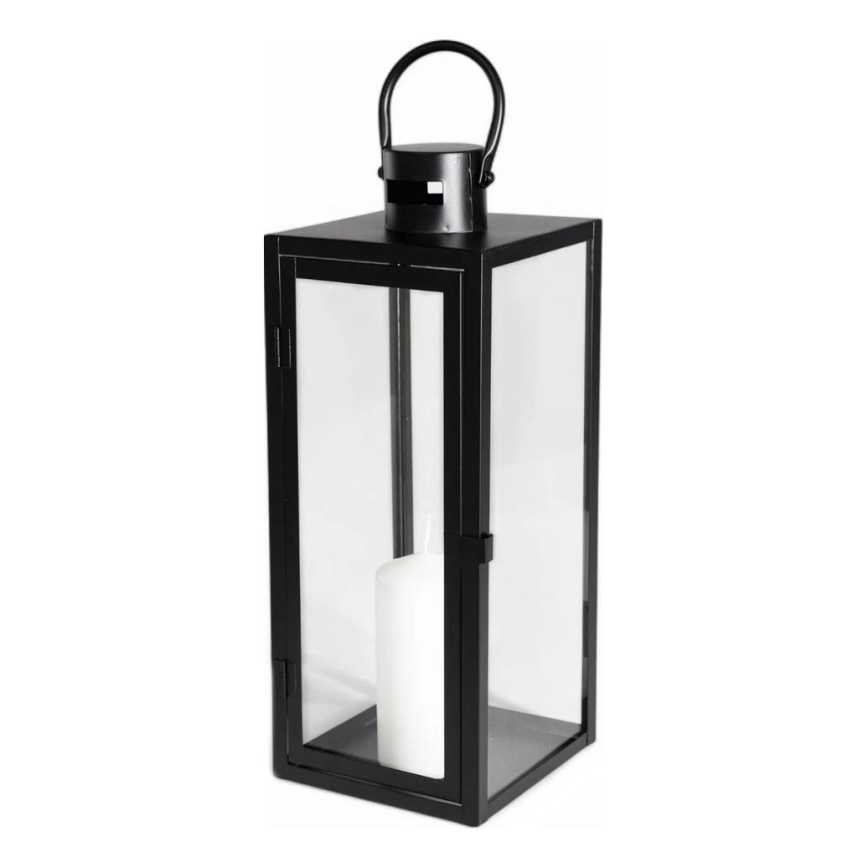 Lanterne décorative 63 cm noire