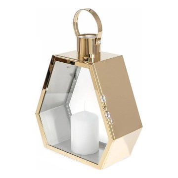 Lanterne décorative dorée 34 cm