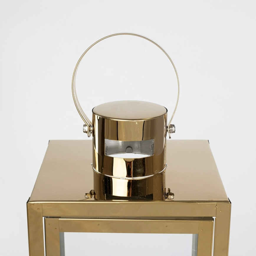 Lanterne décorative dorée 63 cm