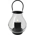Lanterne décorative GLASSY 25 cm, noire