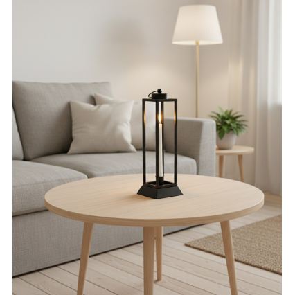 Lanterne décorative HALL 34 cm noire
