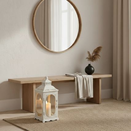 Lanterne décorative ROSEHILL 27,5 cm blanche