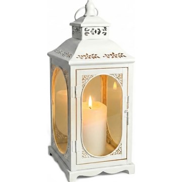 Lanterne décorative ROSEHILL 54,5 cm blanche