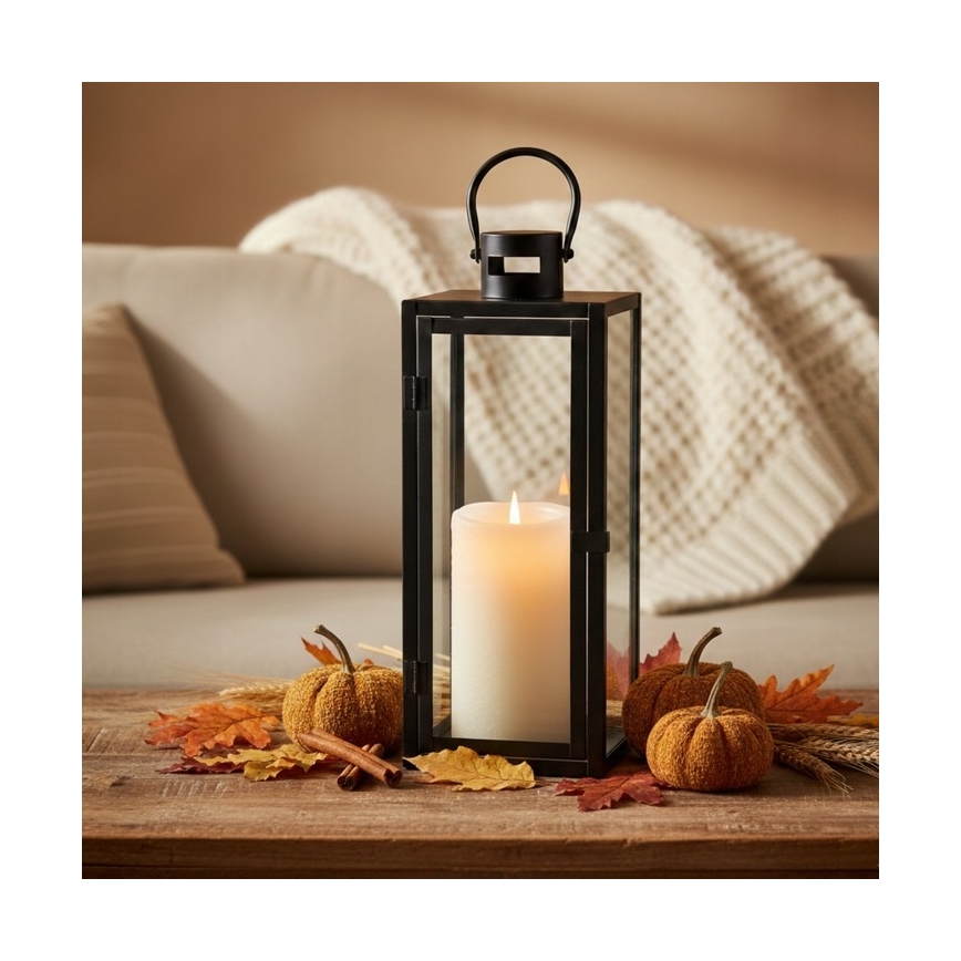 Lanterne décorative TOWER 29 cm, noire