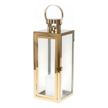 Lanterne décorative TOWER 38 cm, dorée