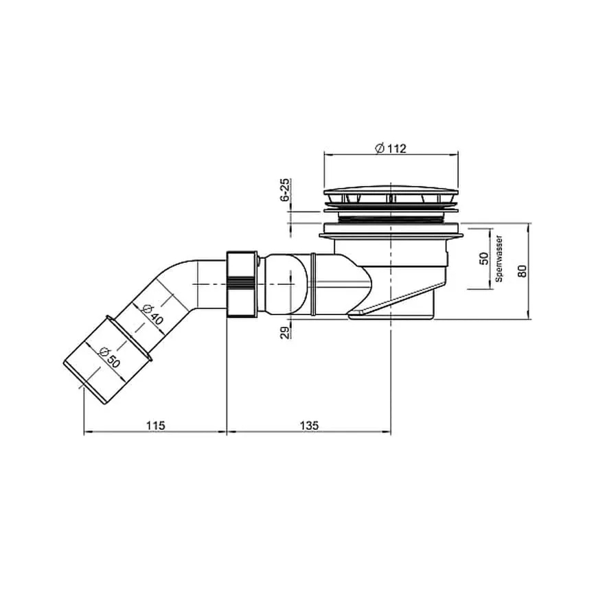 LAUFEN H2951270000001 - Siphon für Duschwanne SOLUTIONS Kunststoff/weiß