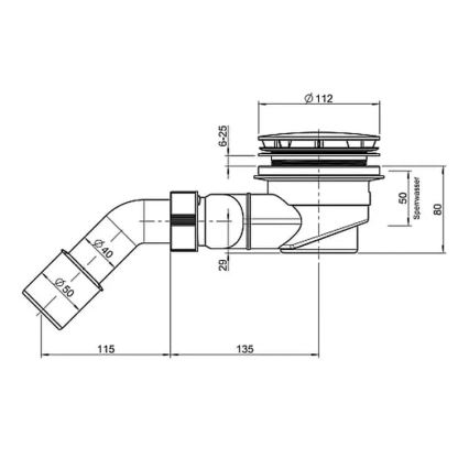 LAUFEN H2951270000001 - Siphon pour receveur de douche SOLUTIONS, plastique/blanc