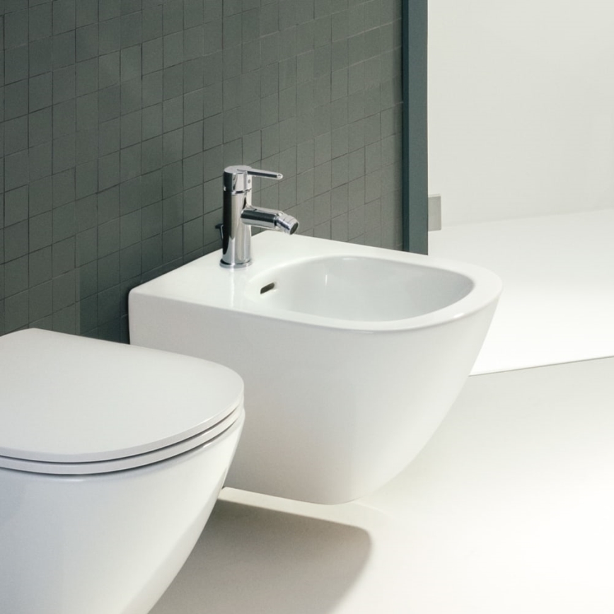 LAUFEN H3410810041141 - Rubinetto del bidet + con scarico LUA cromo lucido