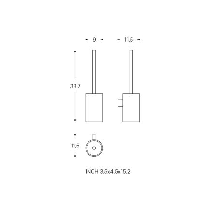 LAUFEN H3840610040001 - Wand-WC-Bürste NIARA, glänzender Chrom