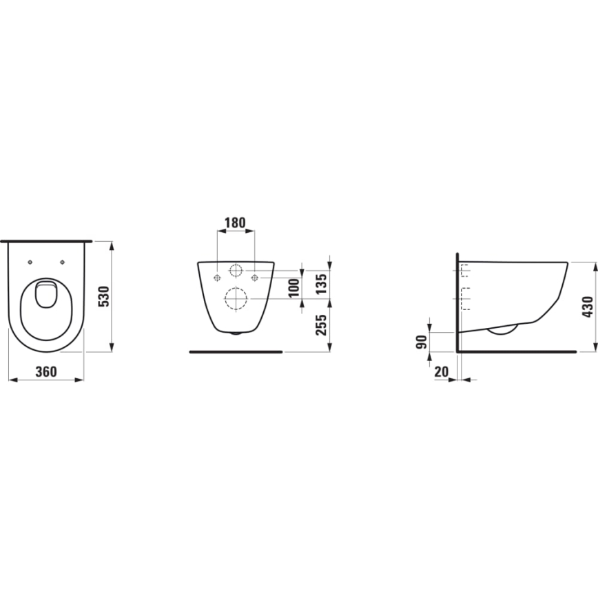 LAUFEN H8209560000001 - Wand-WC PRO Keramik/weiß