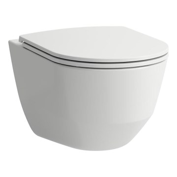 LAUFEN H8669530000001 - Wand-WC PRO Keramik/weiß + WC-Sitz SoftClose PRO aus Duroplast/weiß