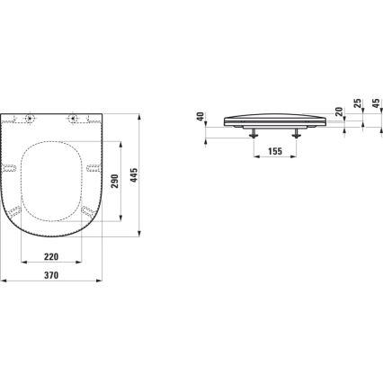 LAUFEN H8910830000001 - Sedile del water SoftClose LUA duroplast/bianco