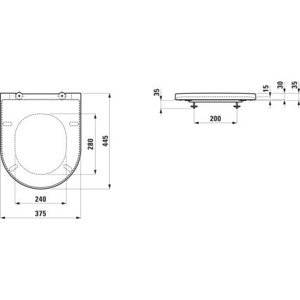 LAUFEN H8913330000001 - Abattant de WC KARTELL SoftClose en duroplast, blanc