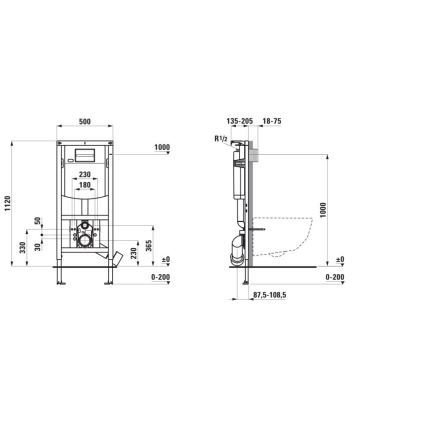 LAUFEN H9201140000001 - Unterputzmodul für wandhängendes WC INEO