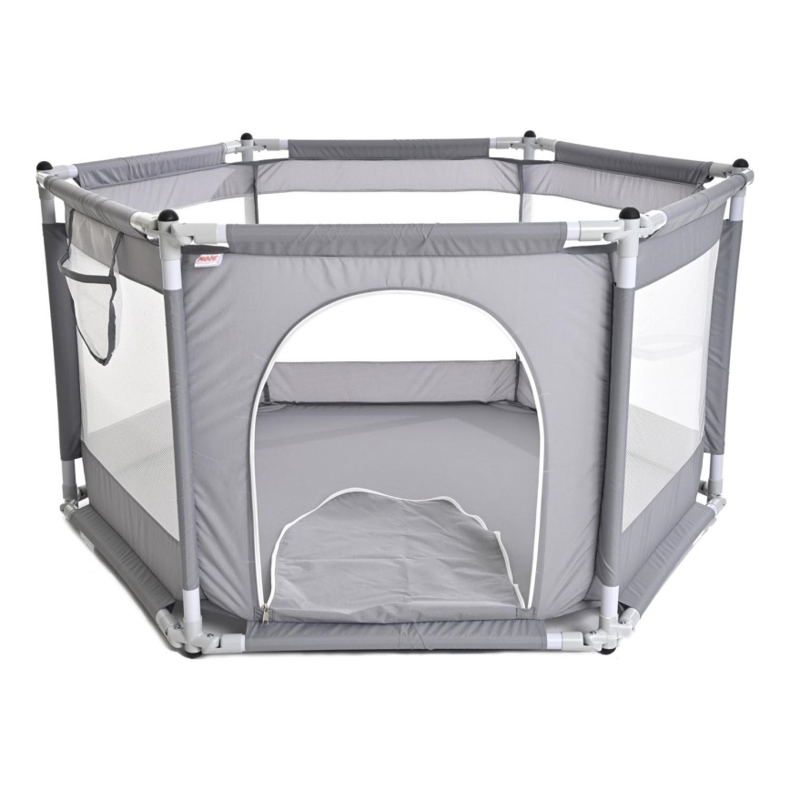Laufstall 120 cm grau