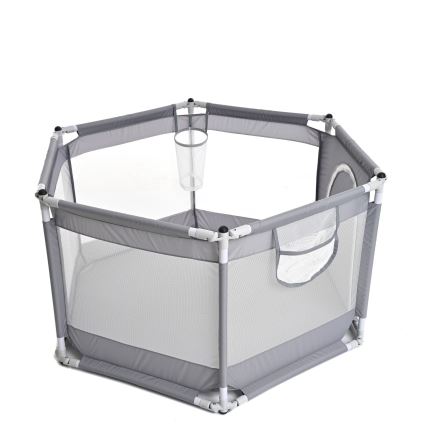 Laufstall 120 cm grau