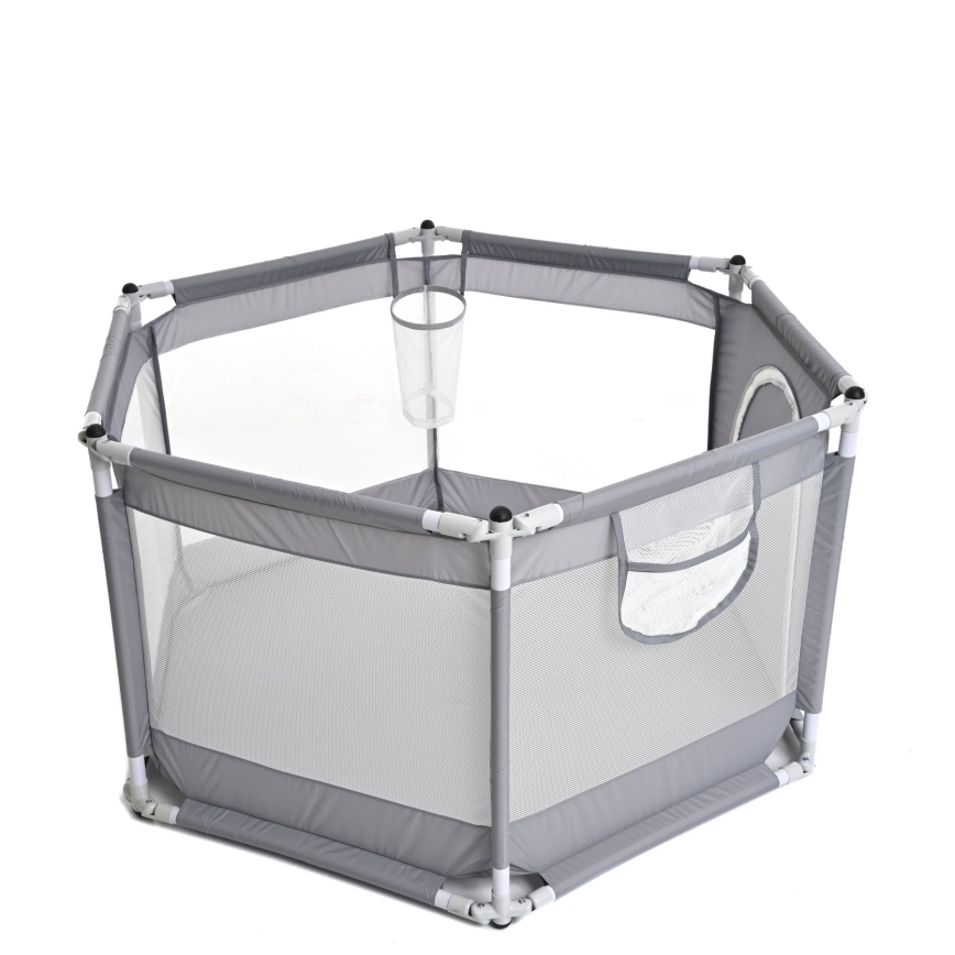 Laufstall 120 cm grau