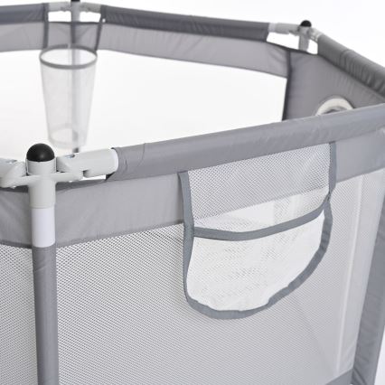 Laufstall 120 cm grau