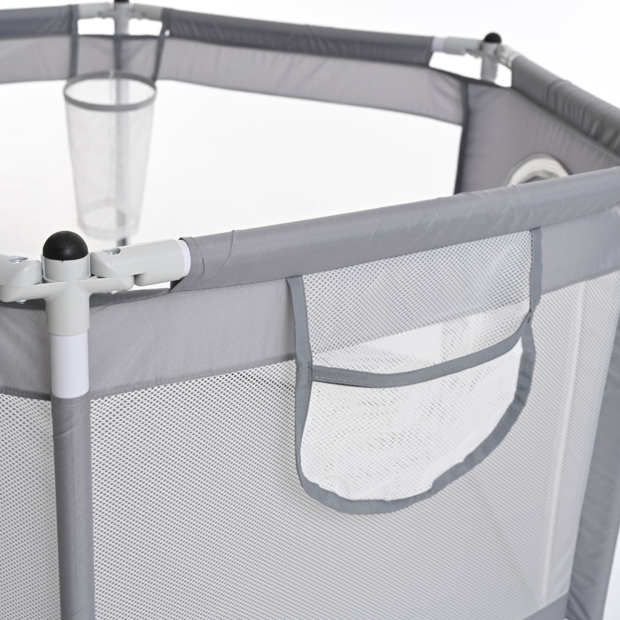 Laufstall 120 cm grau
