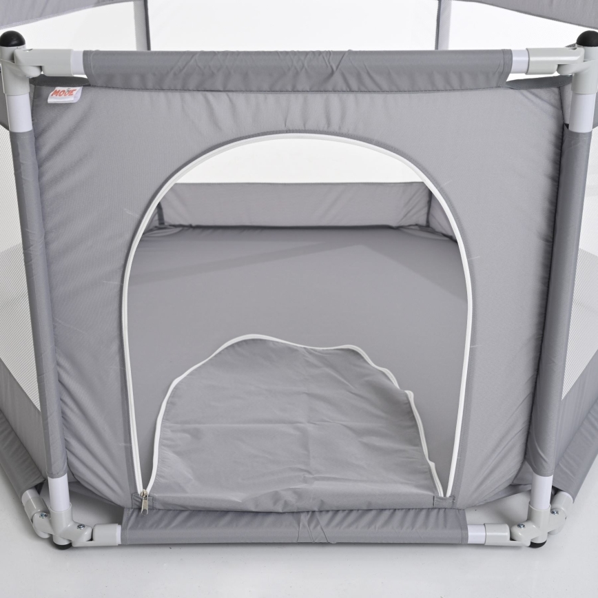 Laufstall 120 cm grau