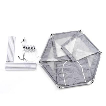 Laufstall 120 cm grau