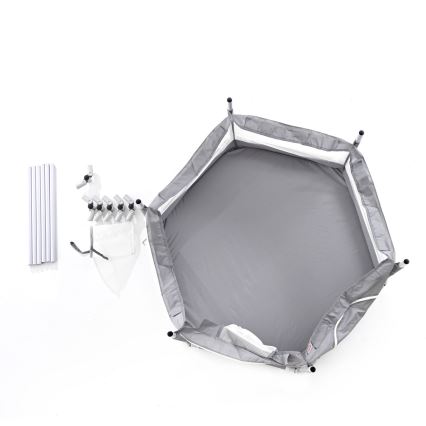 Laufstall 120 cm grau