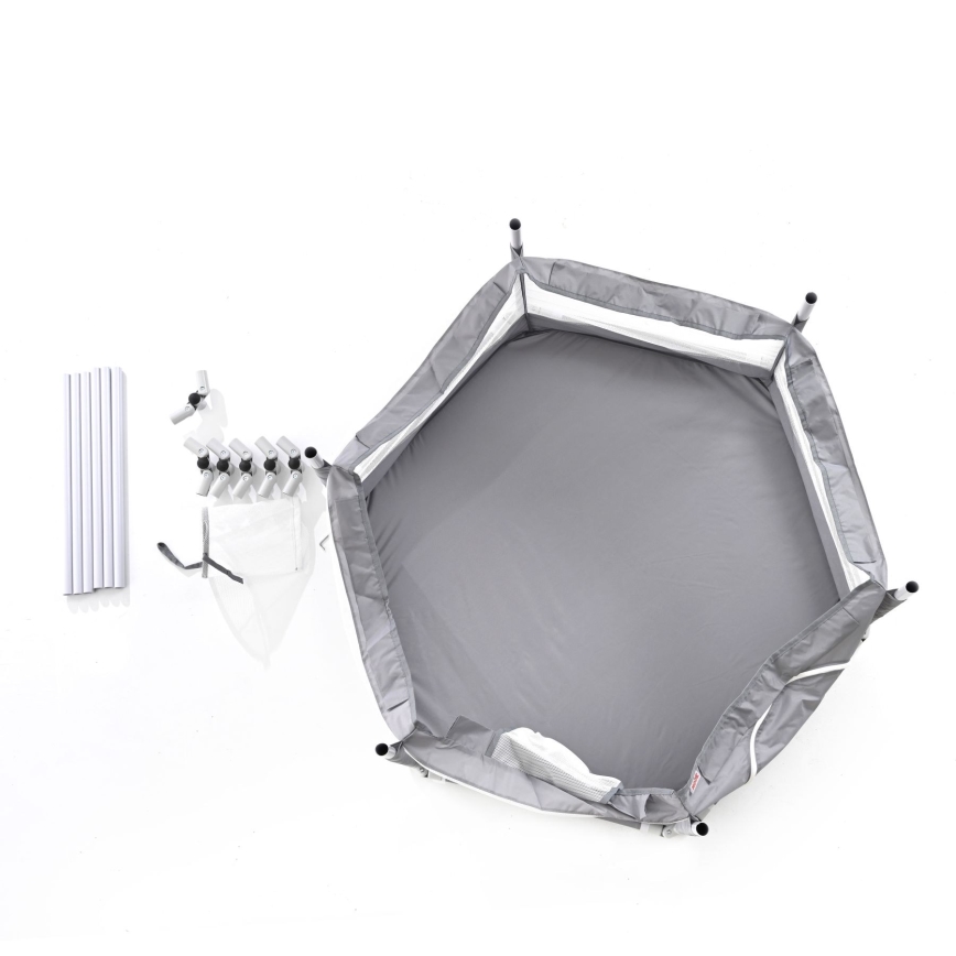Laufstall 120 cm grau