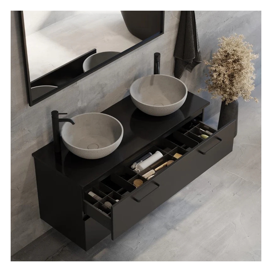 Lavabo à poser BERGEN Ø 39 cm béton/gris