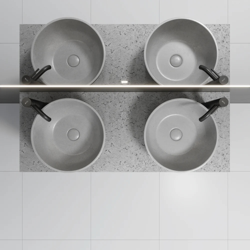 Lavabo à poser BERGEN Ø 39 cm béton/gris