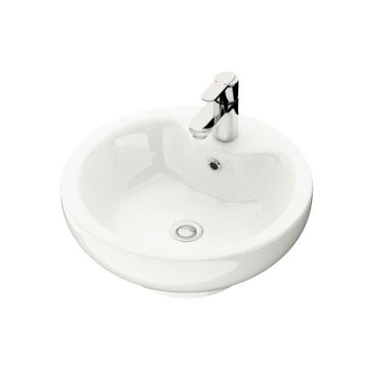 Lavabo da appoggio DRAMMEN Ø 40,1 cm ceramica/bianco