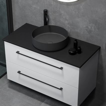 Lavabo da appoggio LJORDAL Ø 40 cm acciaio/nero