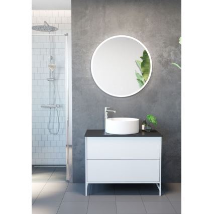 Lavabo da appoggio RUNDTOM Ø 41,5 cm in ceramica, bianco