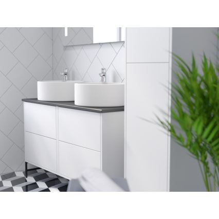 Lavabo da appoggio RUNDTOM Ø 41,5 cm in ceramica, bianco