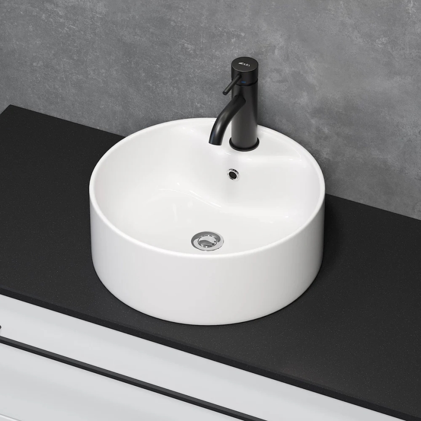 Lavabo da appoggio VIKEDAL Ø 38 cm, ceramica/bianco