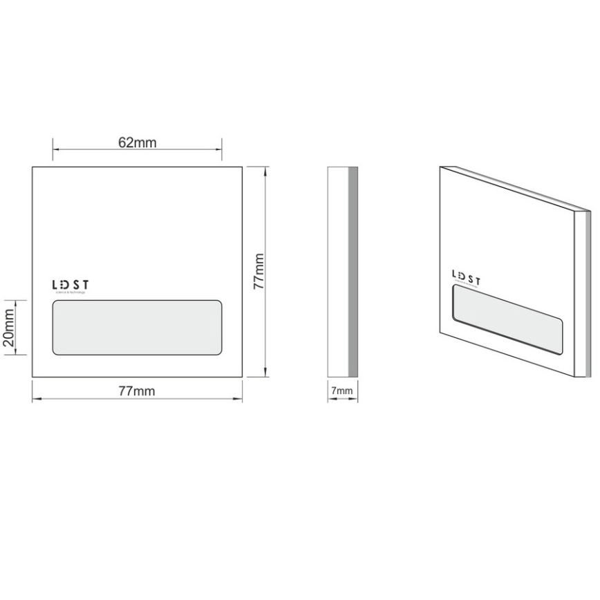 LDST AL-01-SS-BZ5 - Illuminazione LED per scale ALEX 5xLED/1,2W/230V cromo opaco 6500K