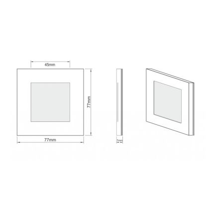 LDST AN-01-SS-ZI9 - Luminaire d'escalier LED ANGEL 9xLED/1,2W/230V vert