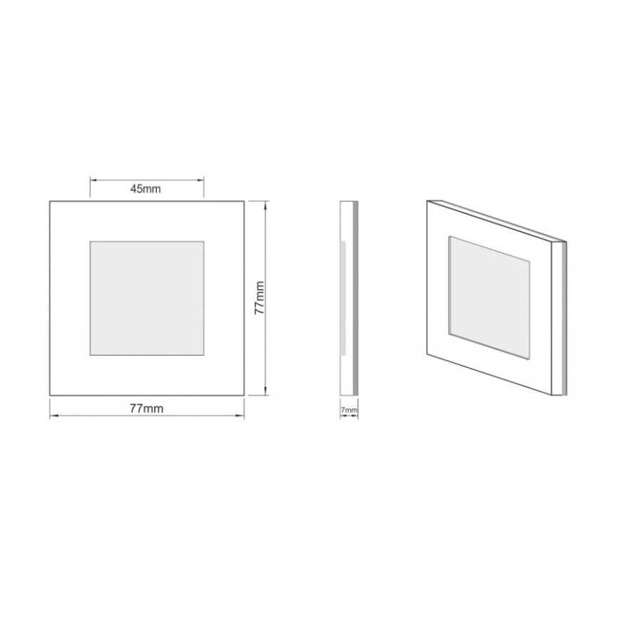 LDST AN-01-SS-ZI9 - Luminaire d'escalier LED ANGEL 9xLED/1,2W/230V vert