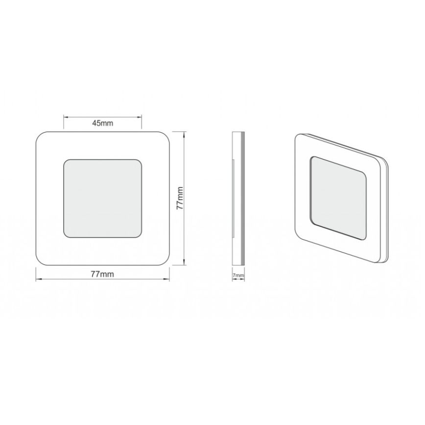 LDST DI-01-CB-BC9 - Illuminazione LED per scale DIANA LED/1,2W/230V nero lucido